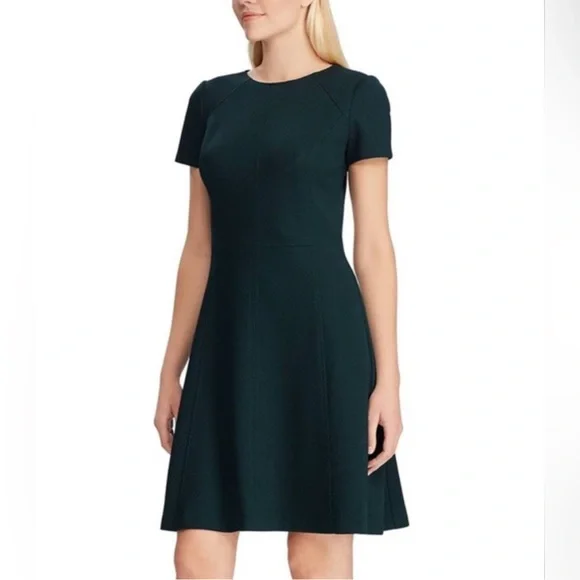 lauren ralph lauren ponte fit and flare dress Polo Ralph Lauren Striped Ponte Dress main image 0